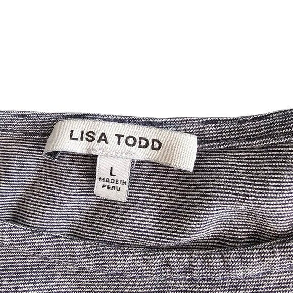 Lisa Todd Heart Long Sleeve Shirt, Rhinestone, Zipper, Pima Cotton, Size large - Picture 5 of 8